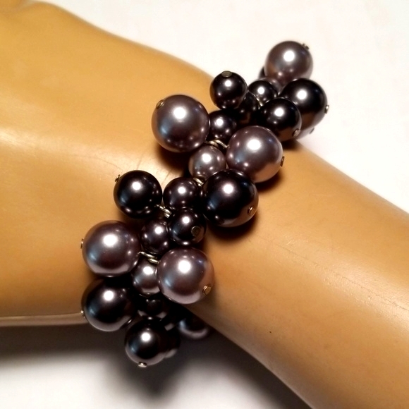 Vintage Faux Pearl Beaded Cha Cha Bracelet - Picture 5 of 10
